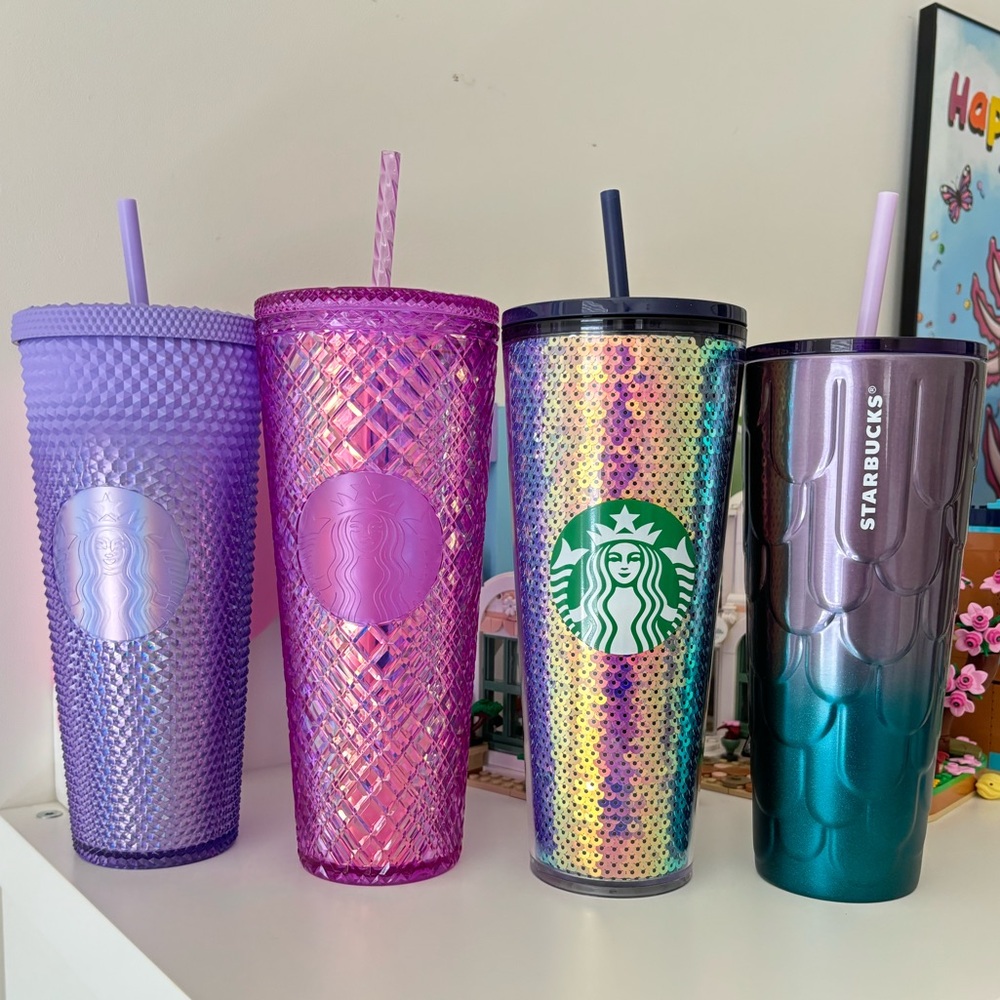Starbucks Purple Tumblers Bundle of 4 NEW